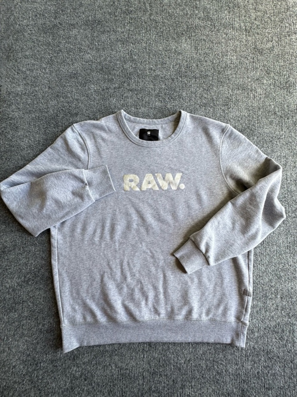 G-Star RAW. Grey Logo Crewneck Sweatshirt mens XXL